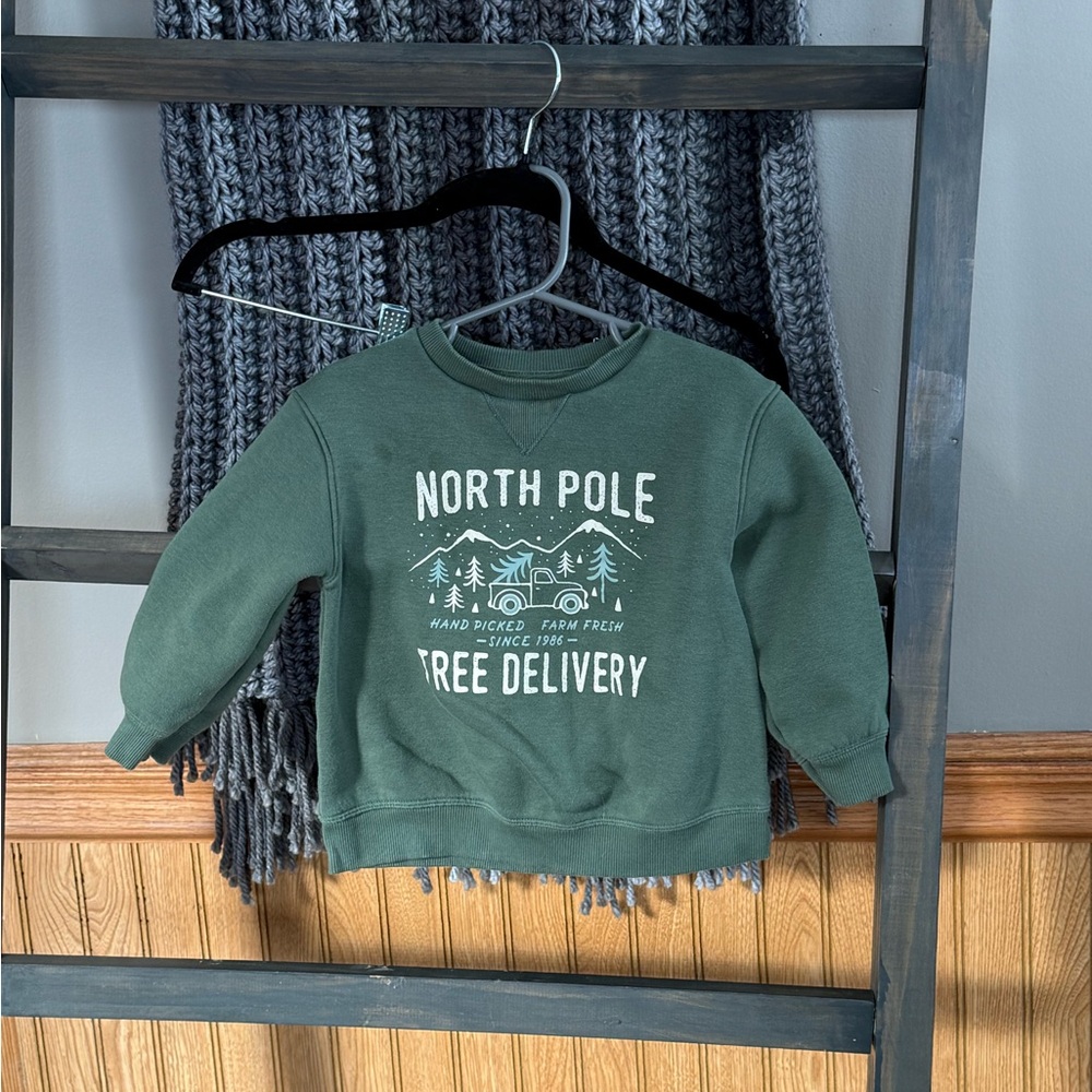 North Pole Kids Forest Green Hoodie